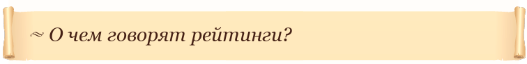 О чем говорят рейтинги?